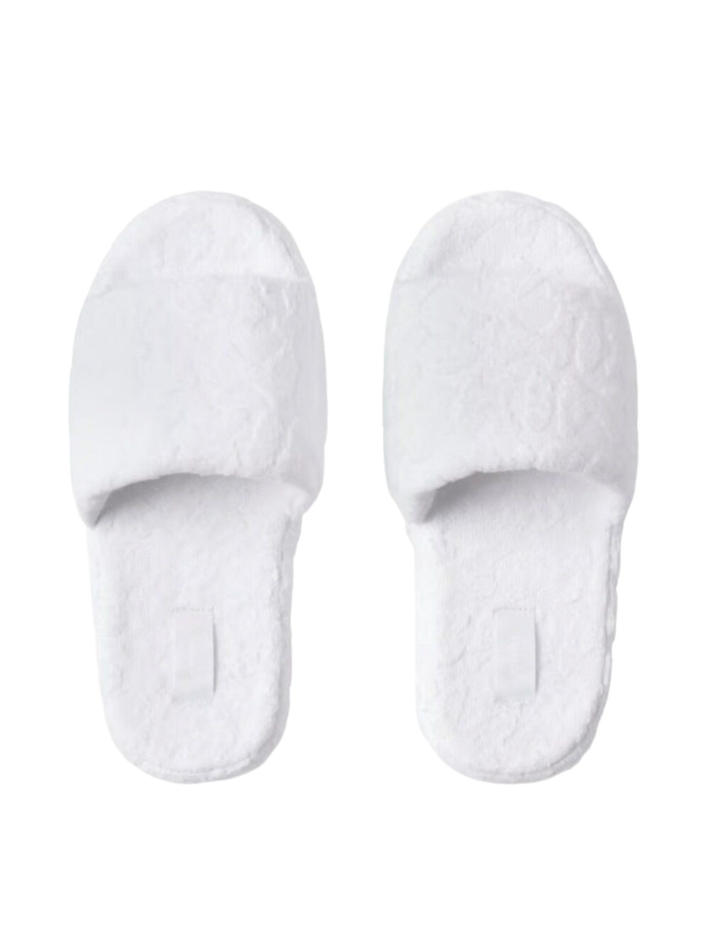 NWOB SKIMS Spa Terry Textured Slide Plush Slippers White Snow 38 Women's 7 - 7.5